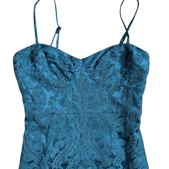 Free People‎ Karla Blossom Jacquard Mini Dress Jewel Size 0 - Picture 6 of 9